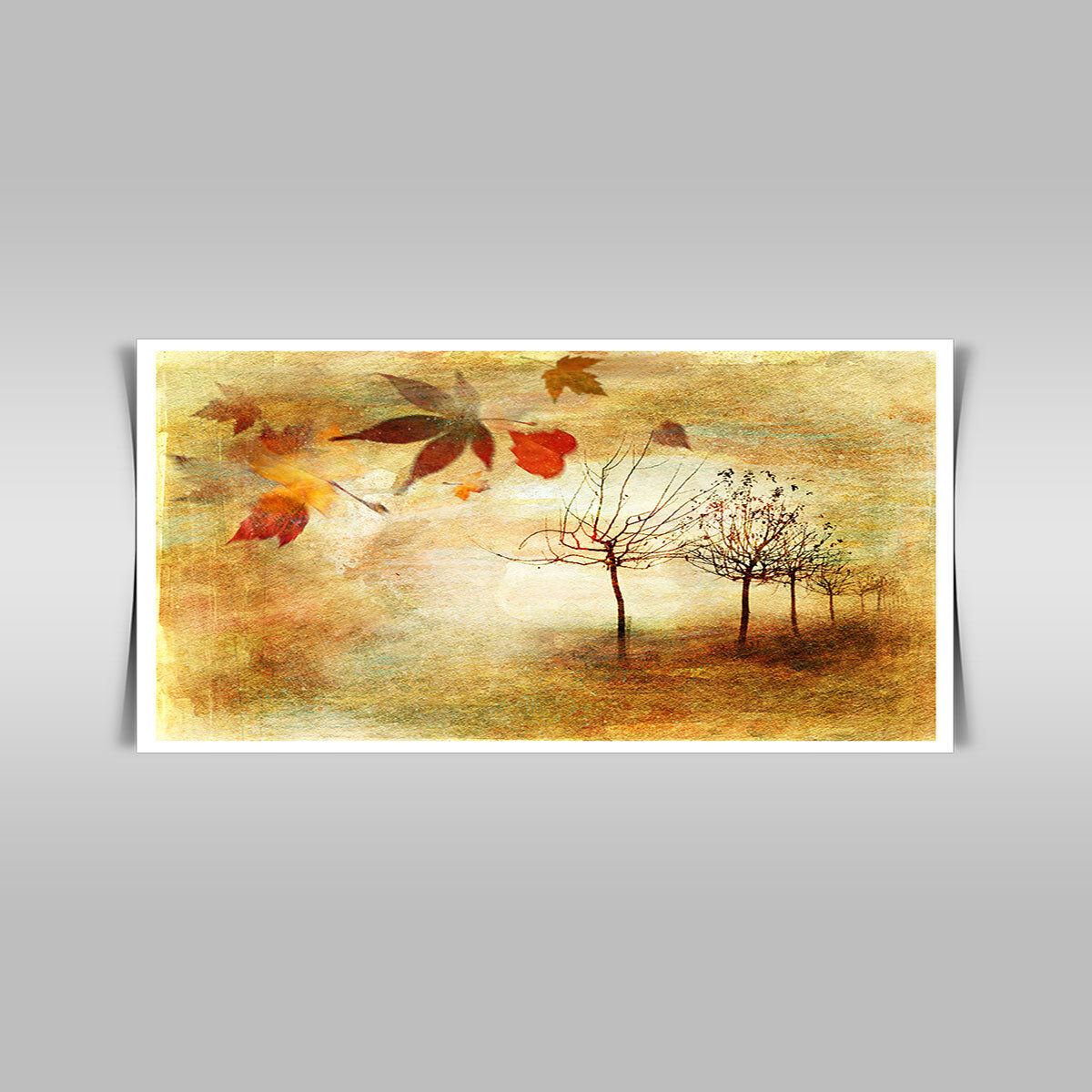 “Autumn Alley: A Beautiful Artistic Painting-Style Picture.”