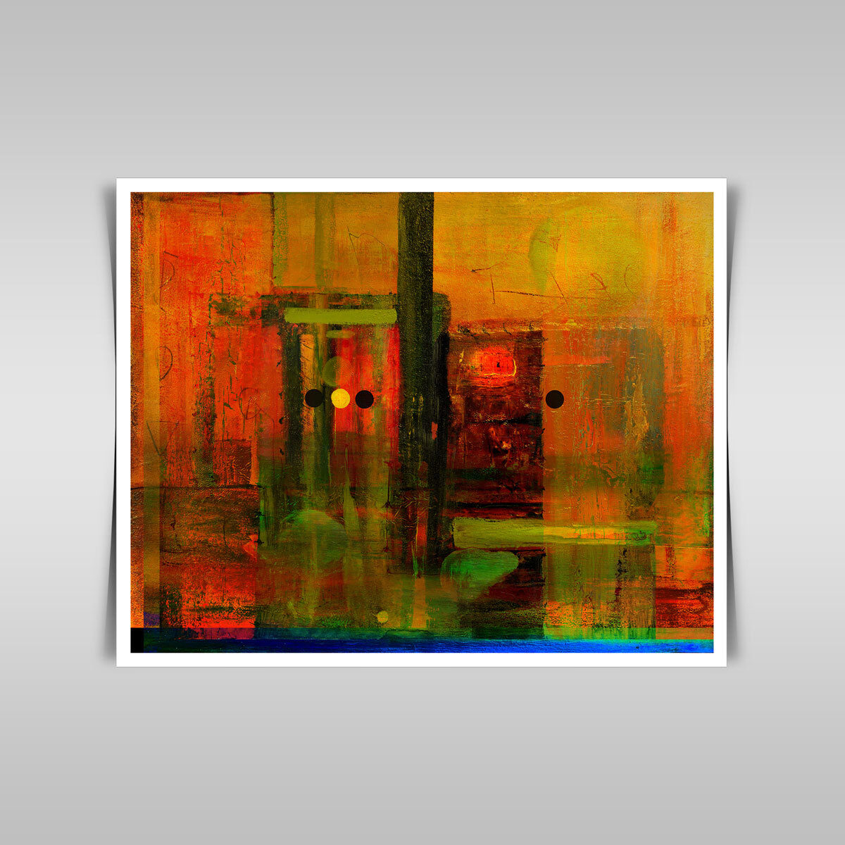 “Intriguing Large-Scale Abstract Canvas Painting: A Captivating Artwork.”