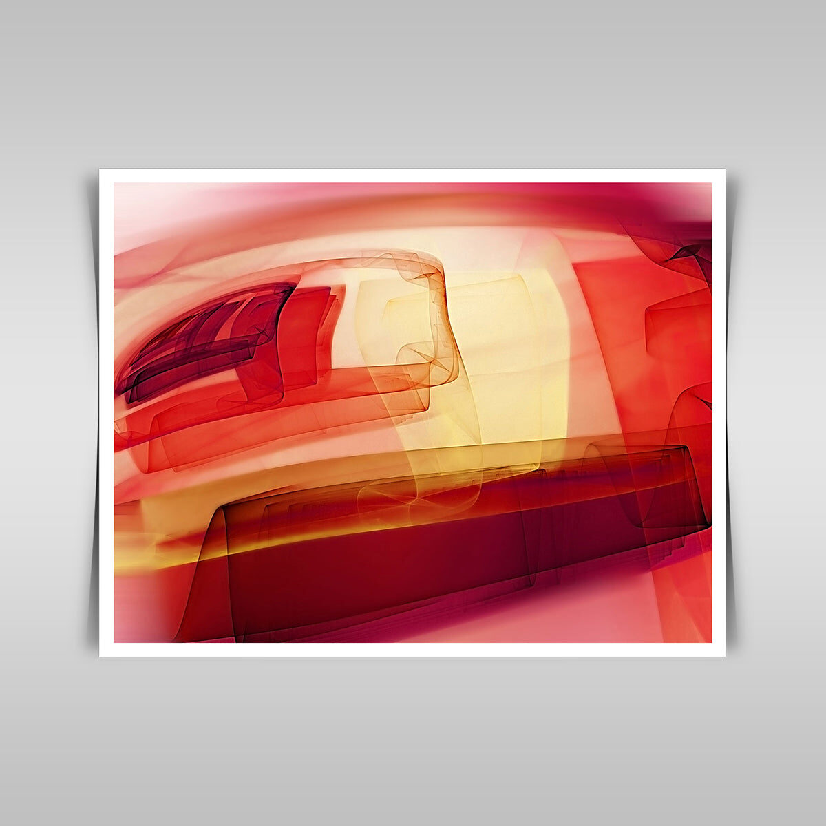 “Abstract Art: Lines and Squares on a Pink Background.”