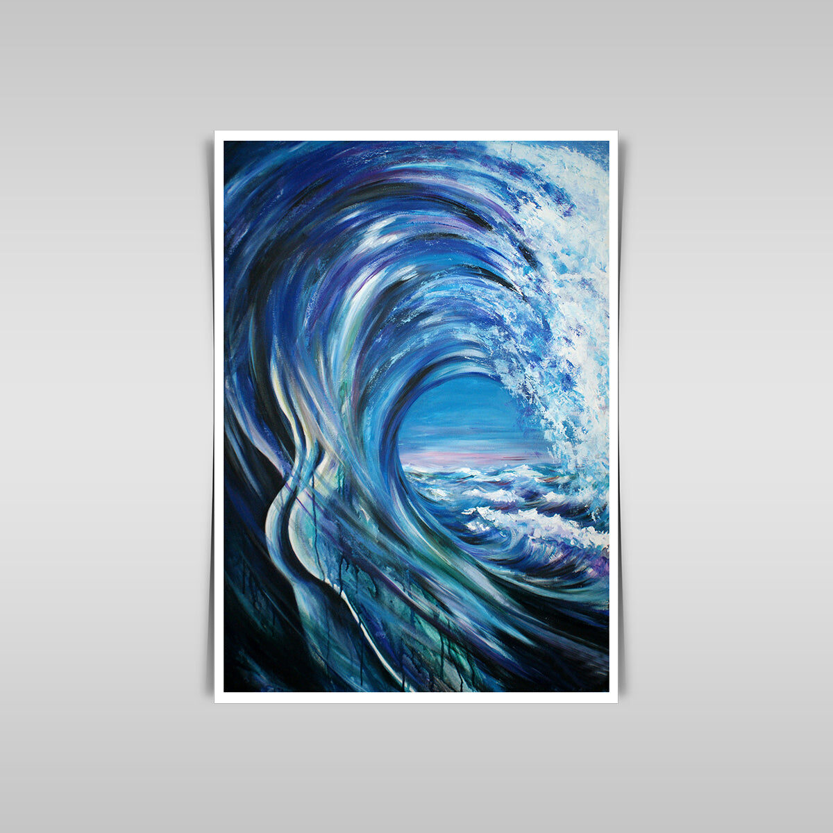 “Fluid Form: A Male Body Shaped by the Waves in My Acrylic Creation.”