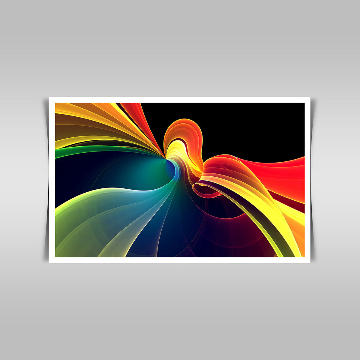 “Vibrant 3D Rendered Abstract Background: A Burst of Colors.”