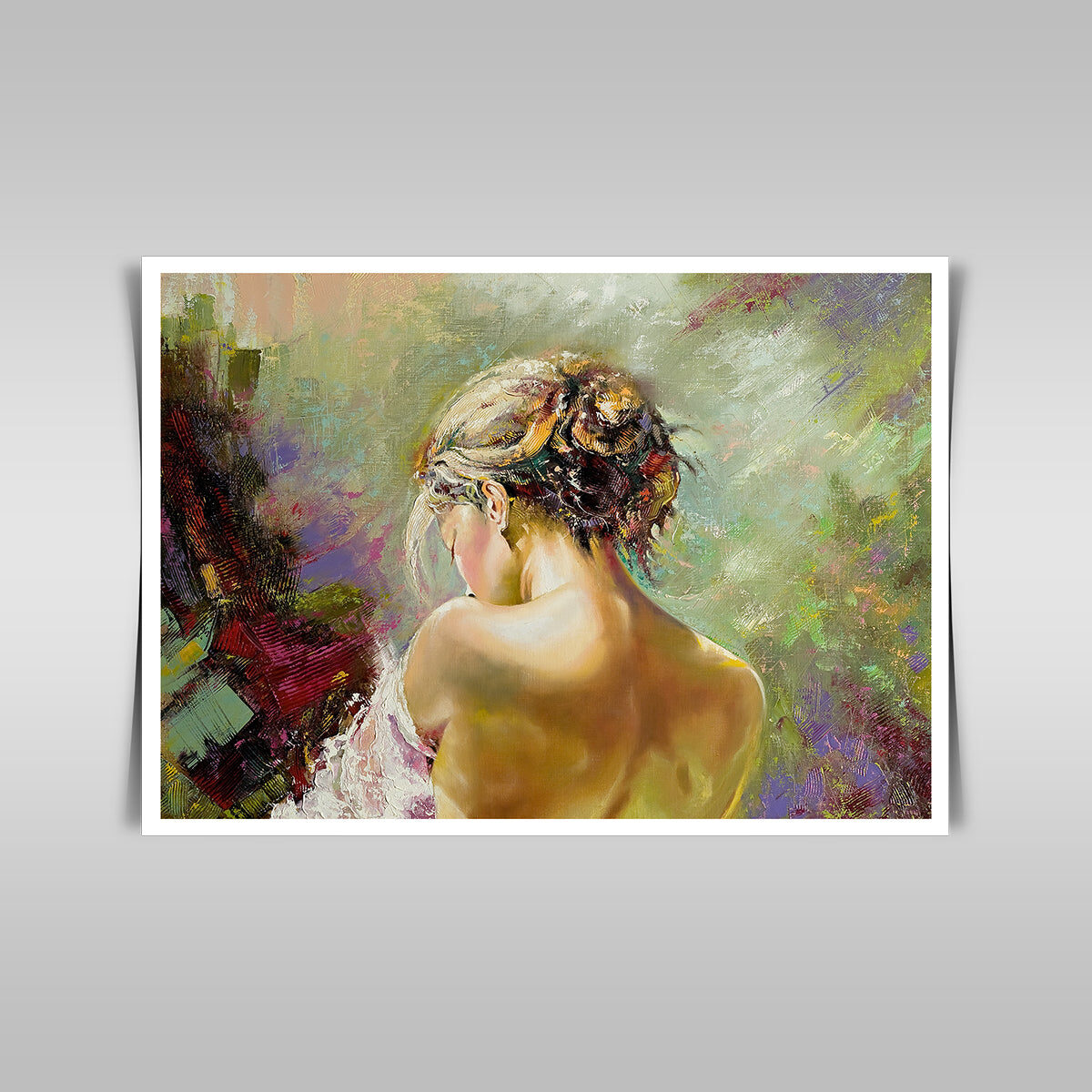 “Unveiled Beauty: Portrait of a Girl Behind the Scenes.”