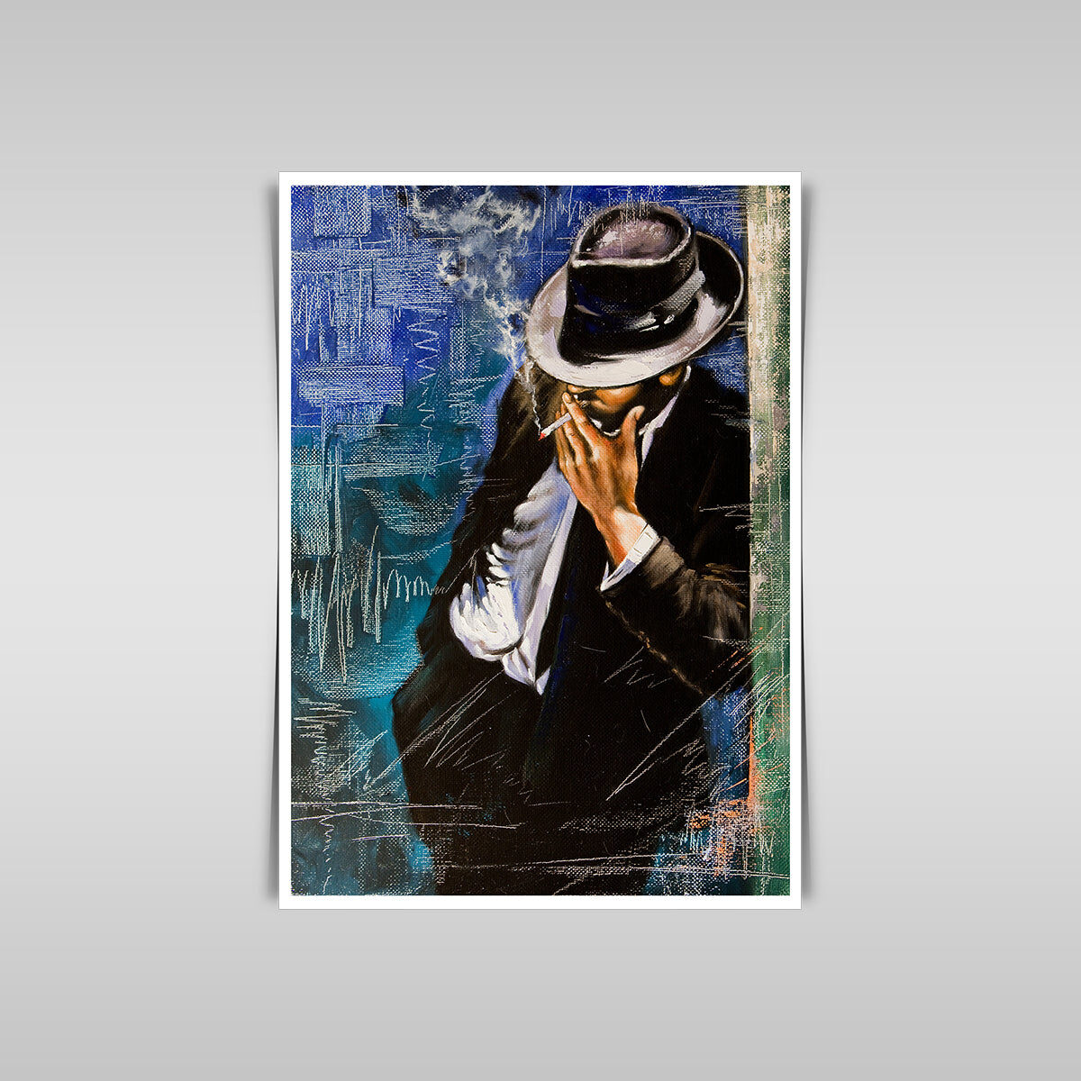 “Portrait of a Man with a Cigarette: Capturing His Persona.”
