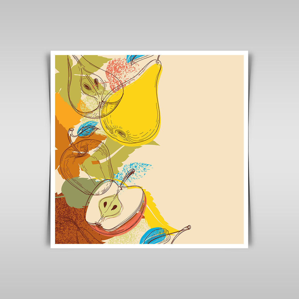 “Fruits Vector Background: A Fresh and Vibrant Digital Canvas.”