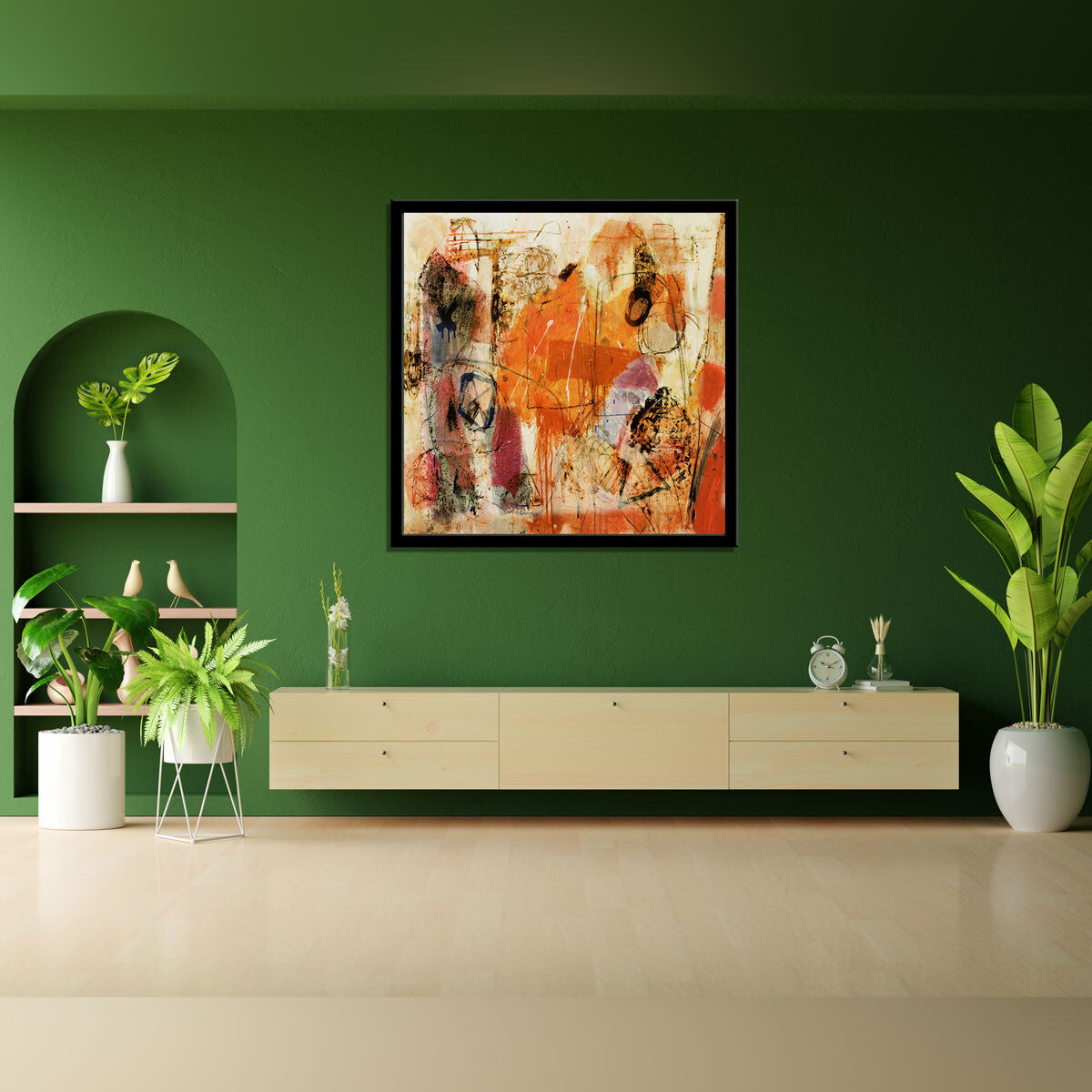 “Expression Abstract: A Fusion of Mixed Techniques in Artistry.”