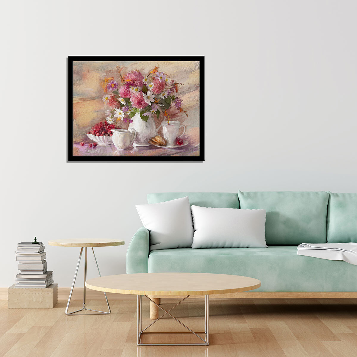“Autumn’s Blossoms: A Bouquet of Flowers in a Graceful Vase.”