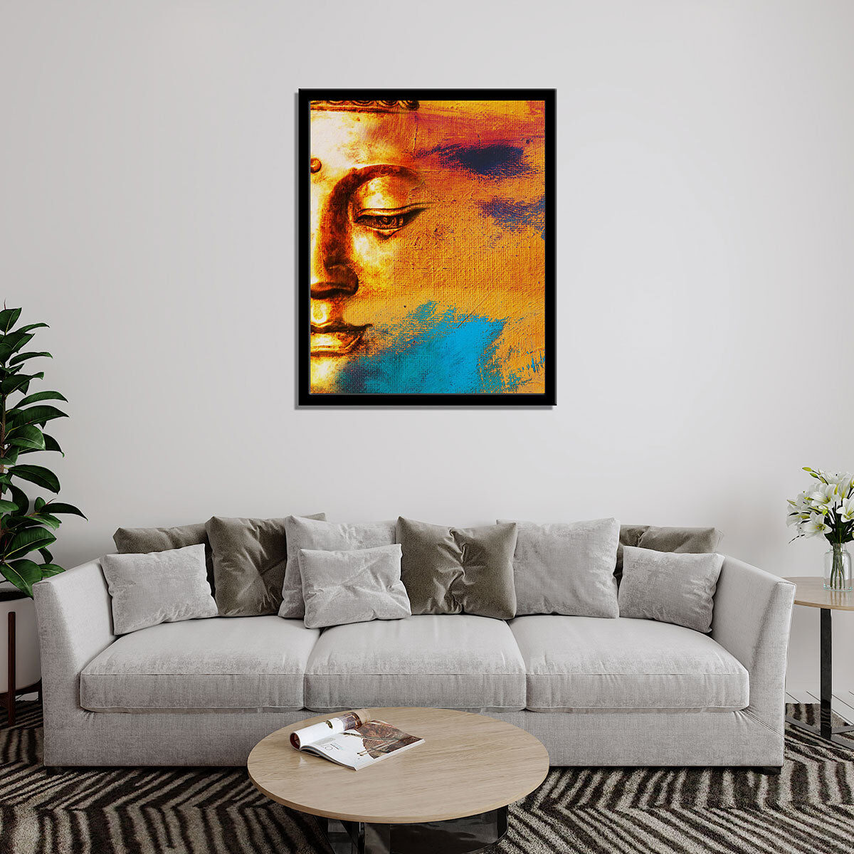 “Spiritual Serenity: Abstract Buddhist Collage as a Meaningful Background.”