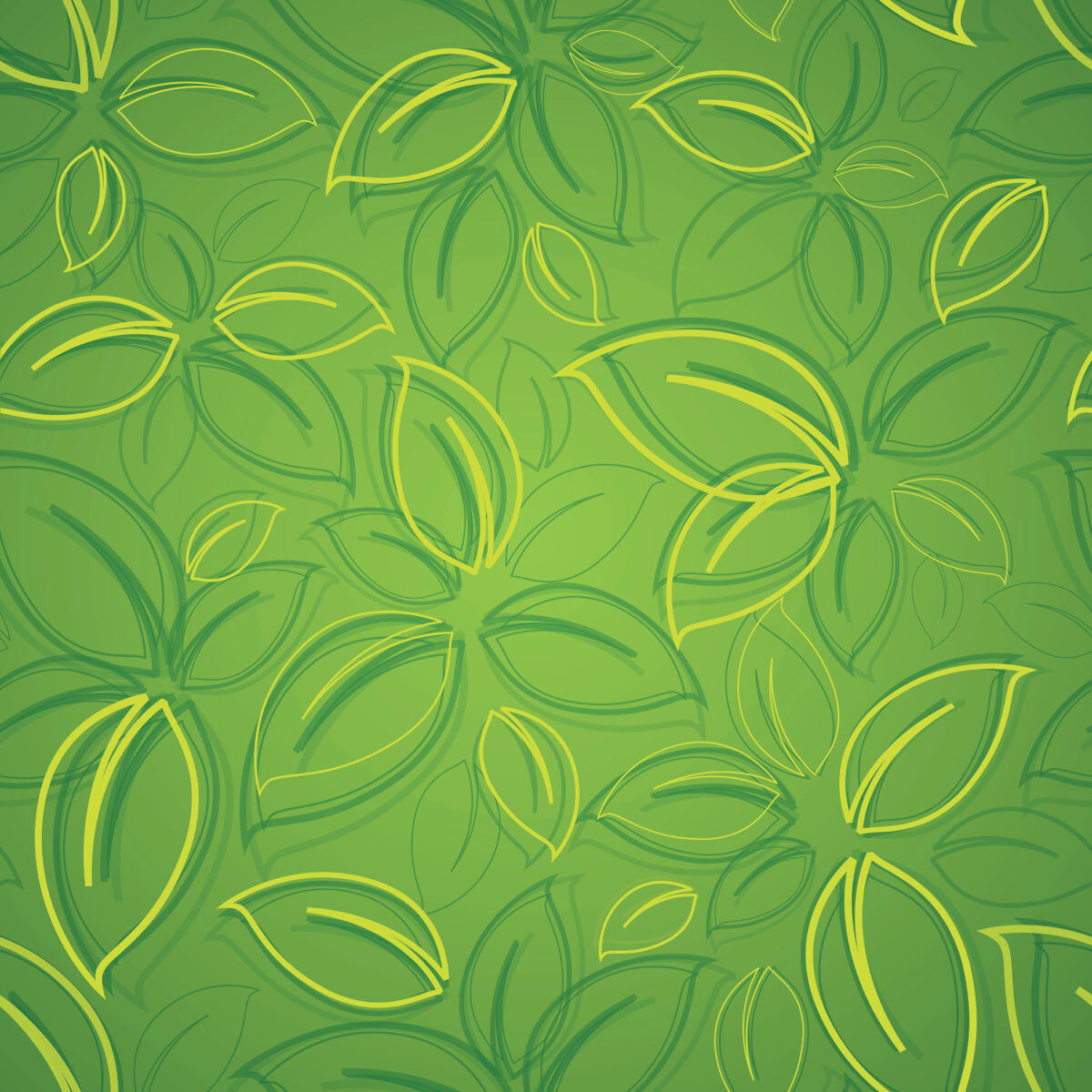 Fresh Green Leaf Pattern Stretch Ceiling