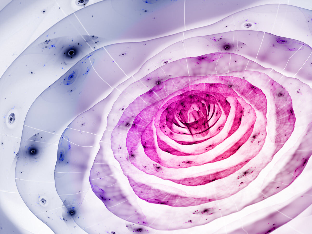 Galaxy Bloom – Cosmic Purple Floral Pattern