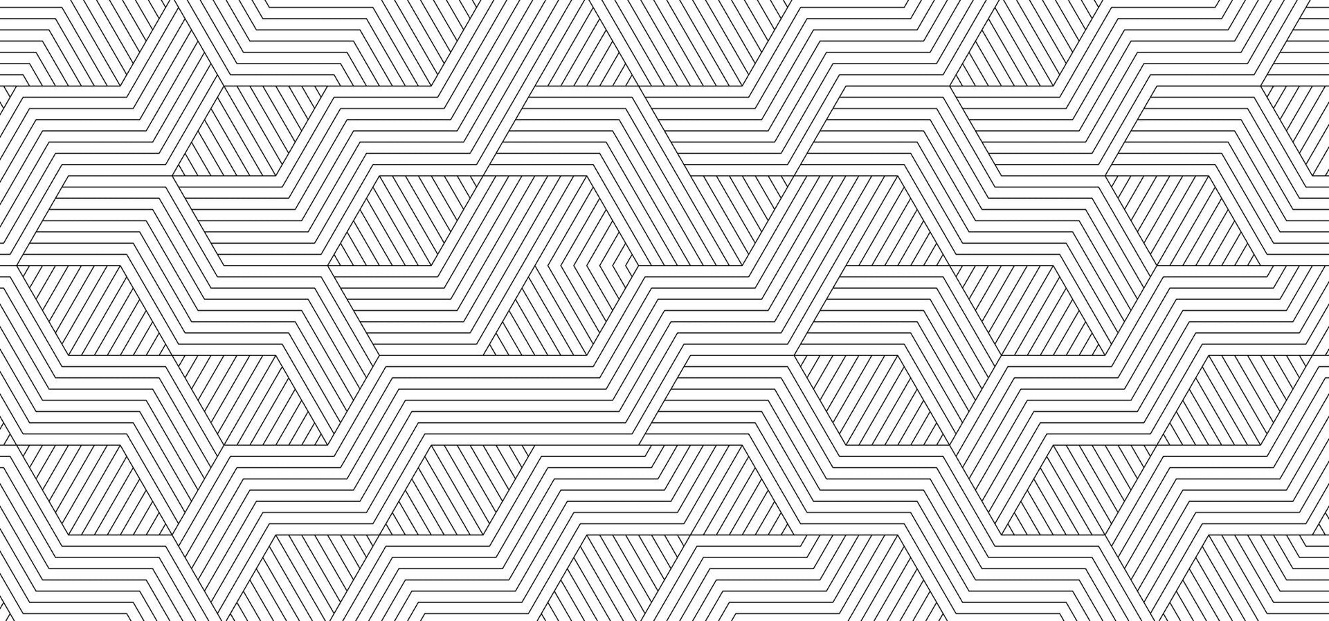 Geometric Hexagonal Line Pattern