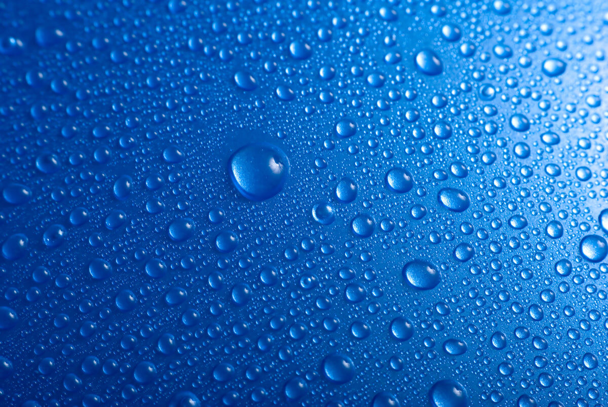 Glossy Blue Water Droplet Texture Background