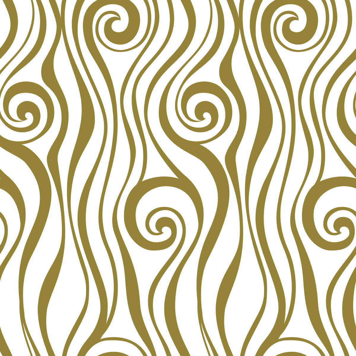 Gold Swirl Wave Pattern – Modern Art Design