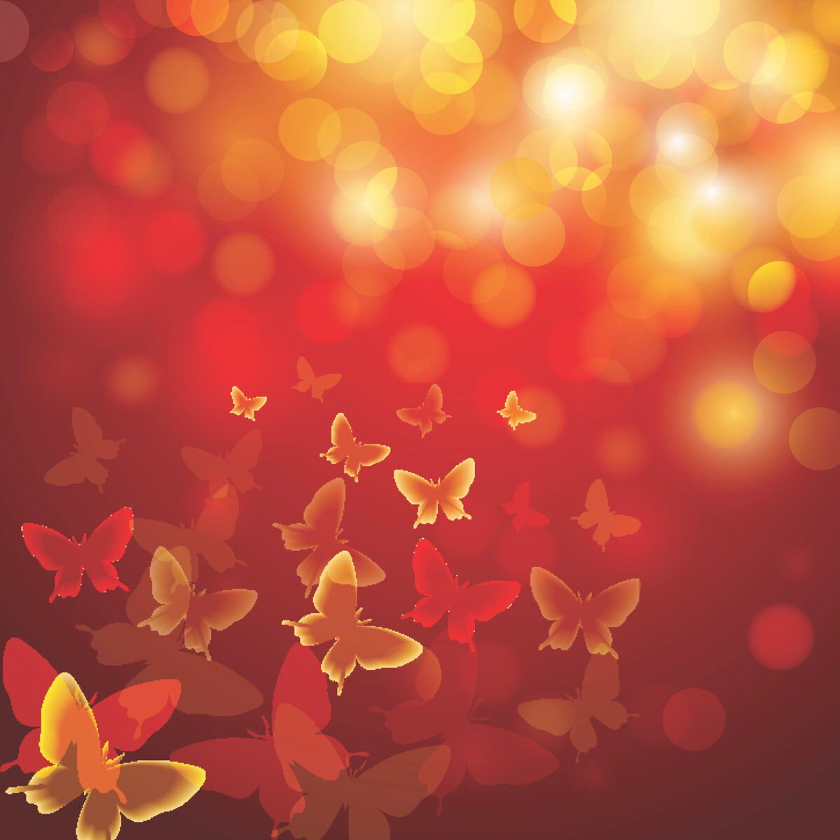 Golden Butterfly Glow Stretch Ceiling Design