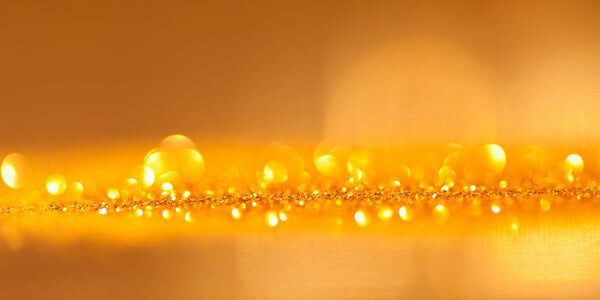 Golden Dewdrops and Bokeh Light Reflections