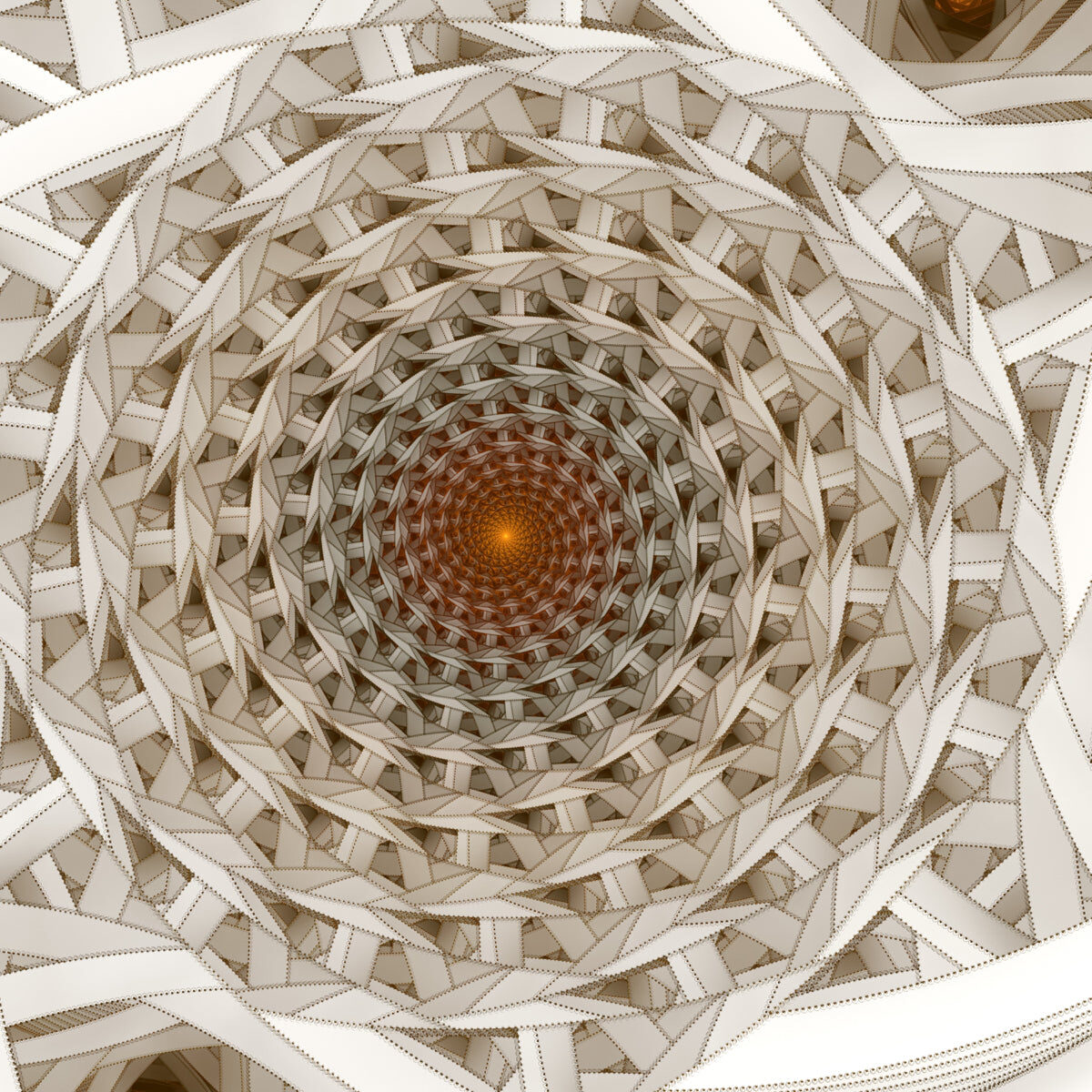 Golden Geometric Spiral Stretch Ceiling Design