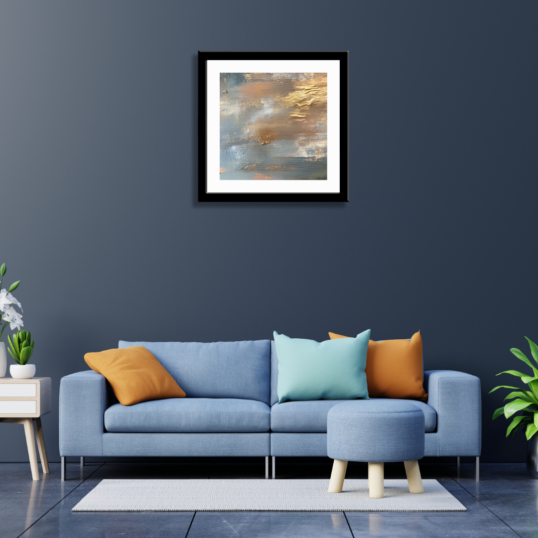 Golden Haze Abstract Textured Wall Art Canvas