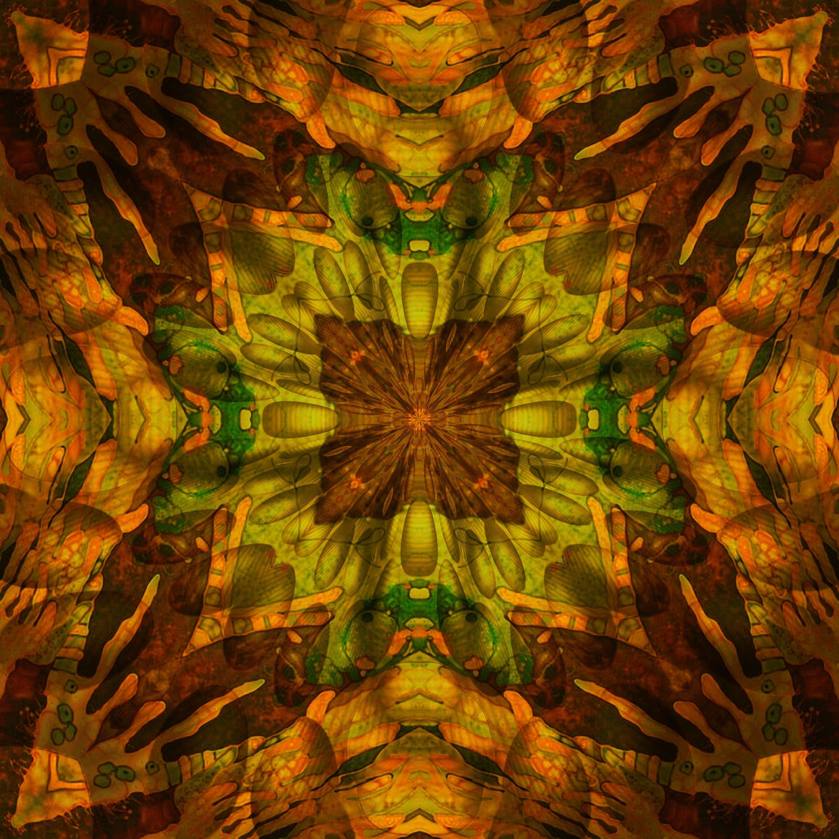 Golden Mandala Art Stretch Ceiling Design