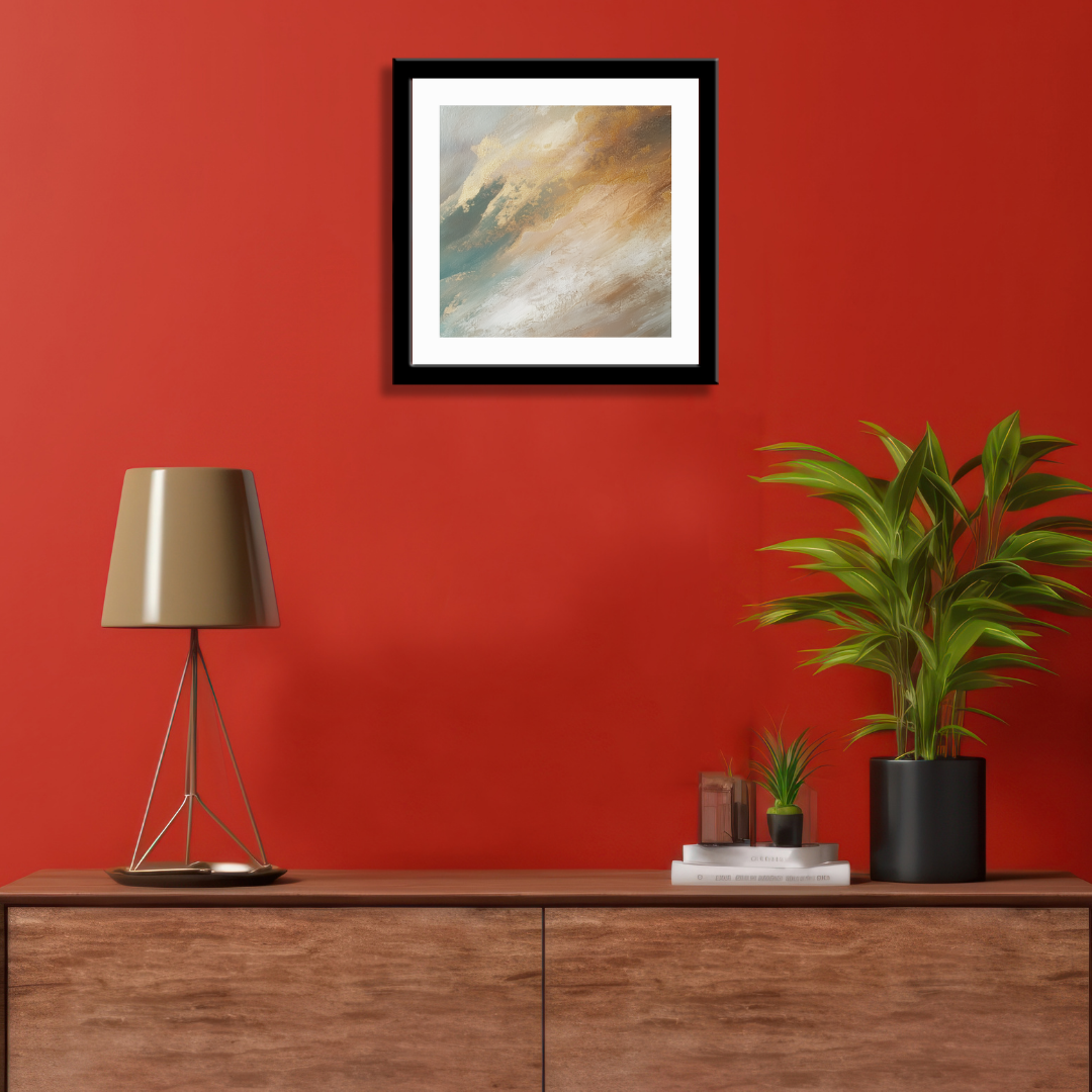 Golden Mist Abstract Canvas in Earthy Tones
