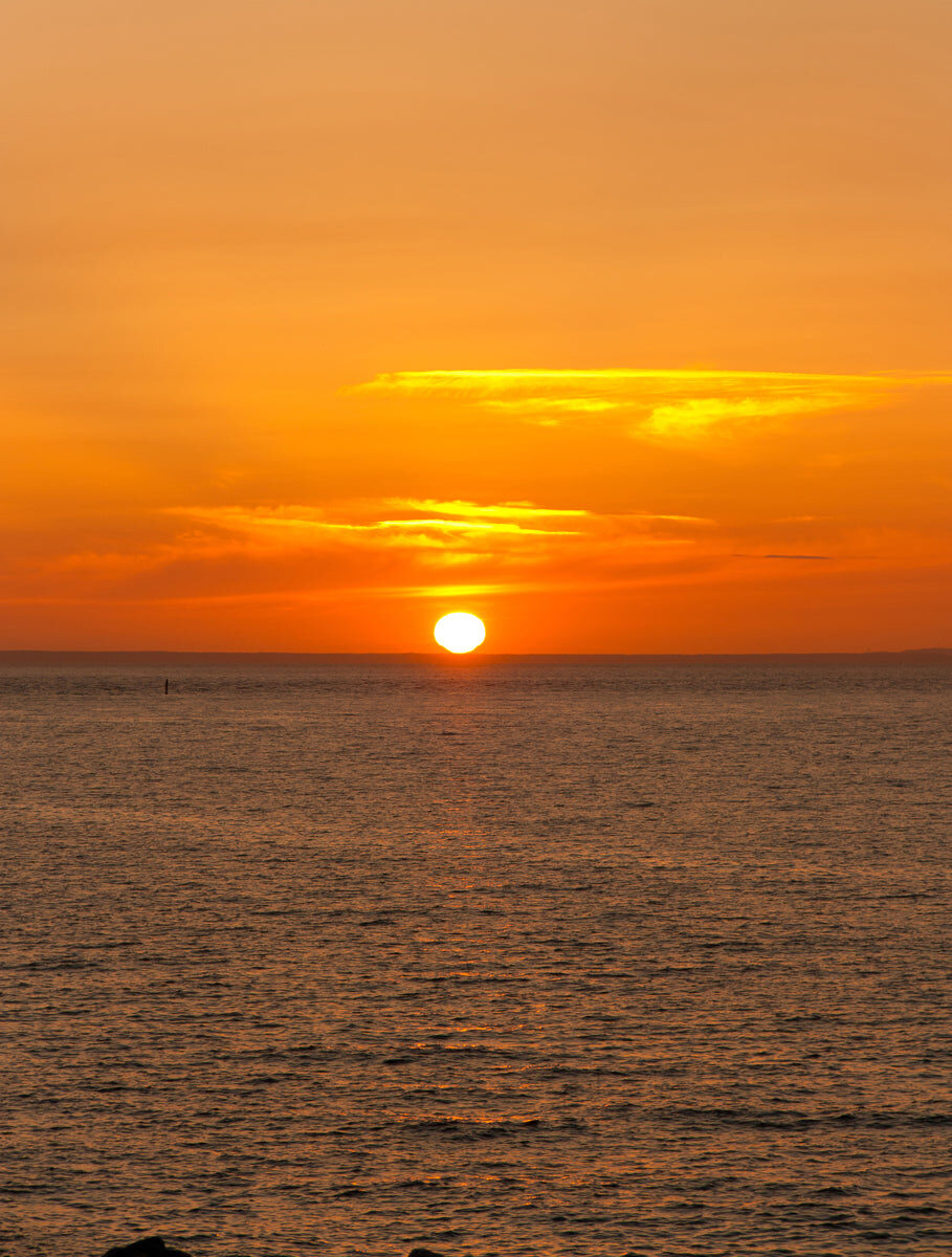 Golden Sunset Ocean Stretch Ceiling Design