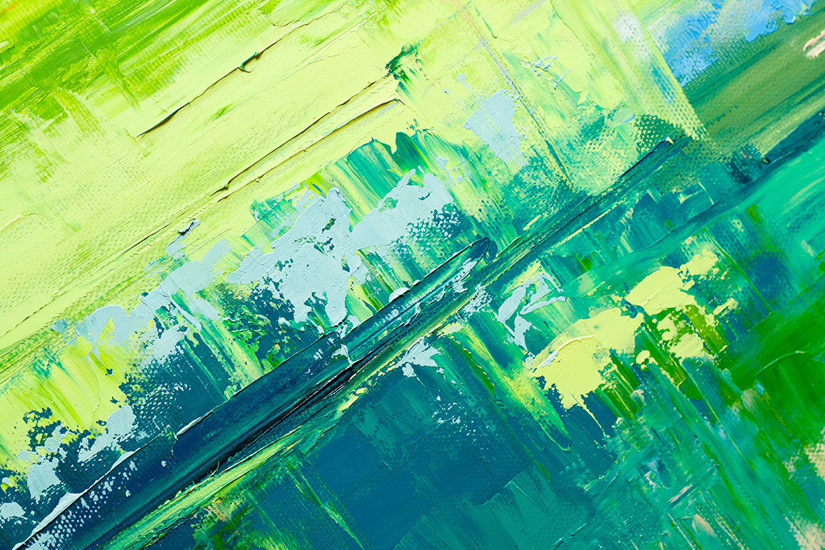 Green Abstract Texture Stretch Ceiling – Modern Artistic Design