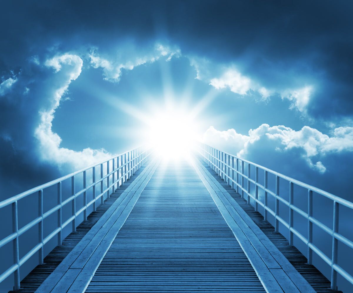 Heavenly Sky Path with Radiant Sunlight View
