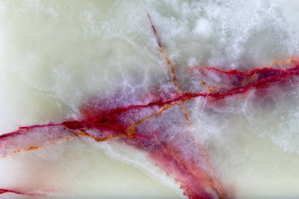 Ivory Marble with Crimson Veins – Artistic Luxury Texture