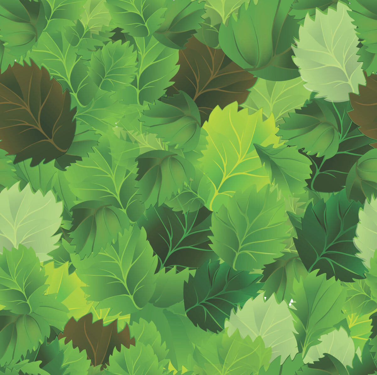 Lush Green Leaf Canopy Stretch Ceiling Design