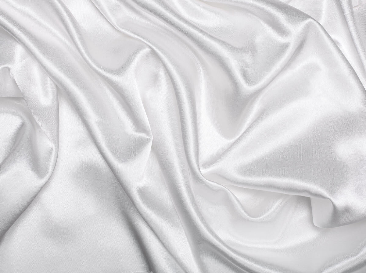 Luxurious Glossy White Satin Texture