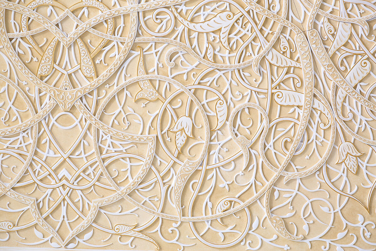 Luxury Ornamental Pattern Stretch Ceiling – Elegant Classic Filigree Design