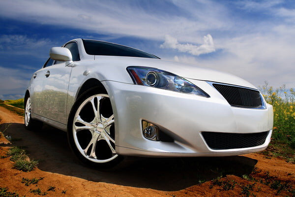 Luxury Sedan on the Open Road