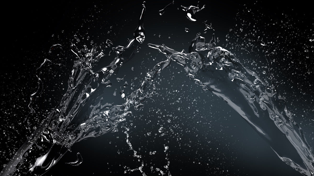 Midnight Aqua Splash Stretch Ceiling – Luxury Water Burst Design