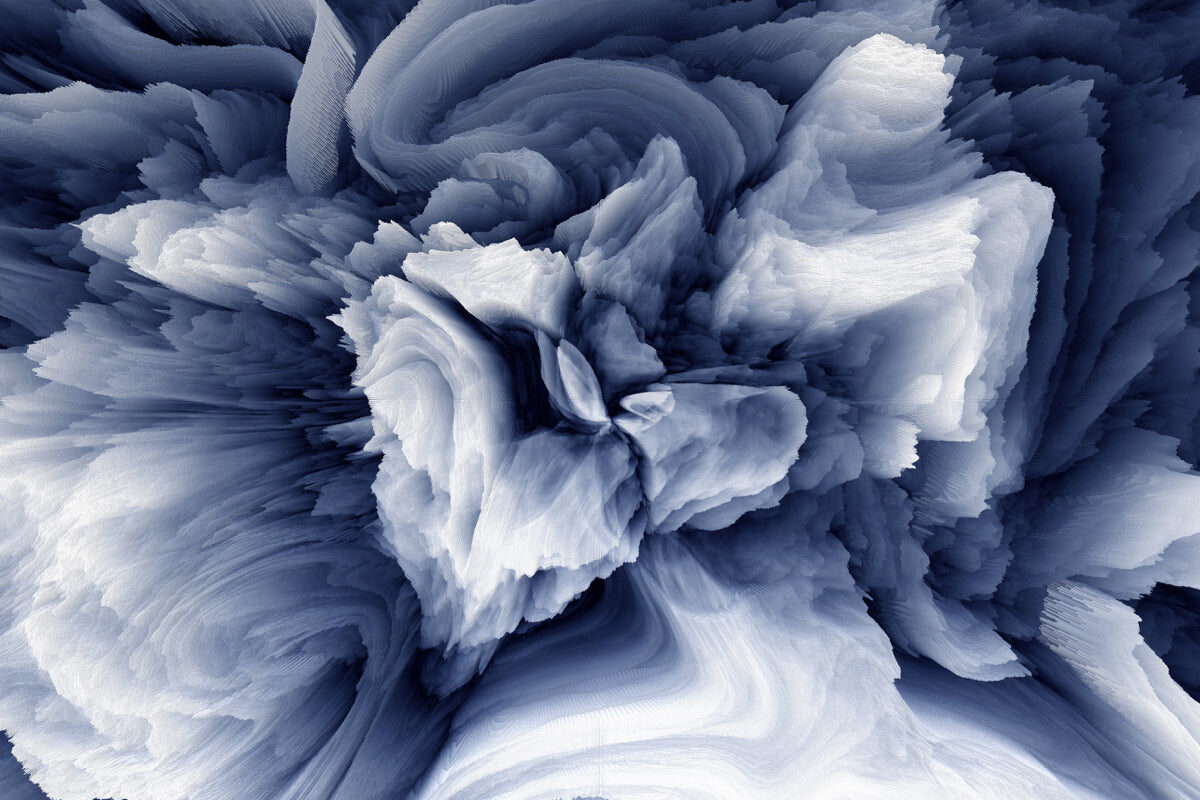 Midnight Ice Abstract Stretch Ceiling – 3D Sculpted Texture Design