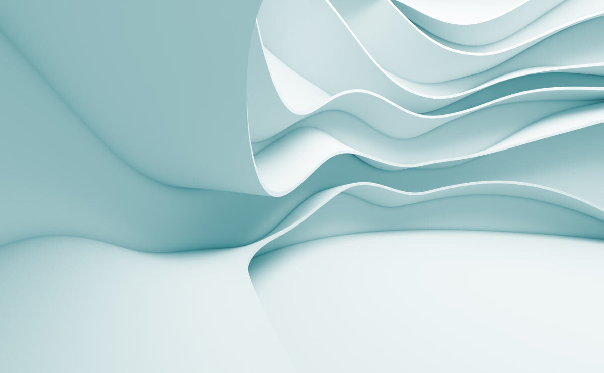 Minimalist 3D Abstract Blue Wave Design Panel