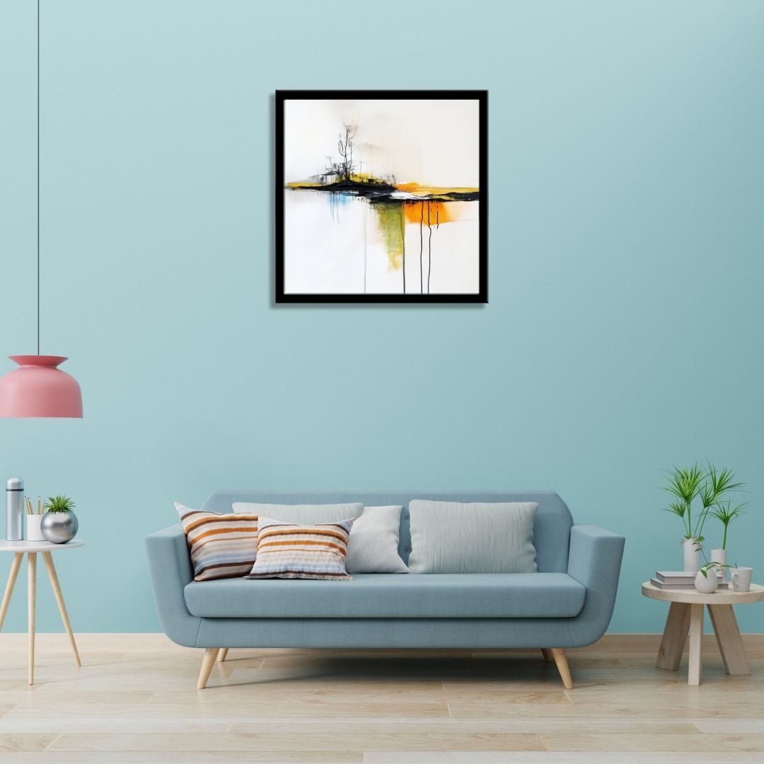 Modern Abstract Landscape Wall Art – Framed Artistic Décor