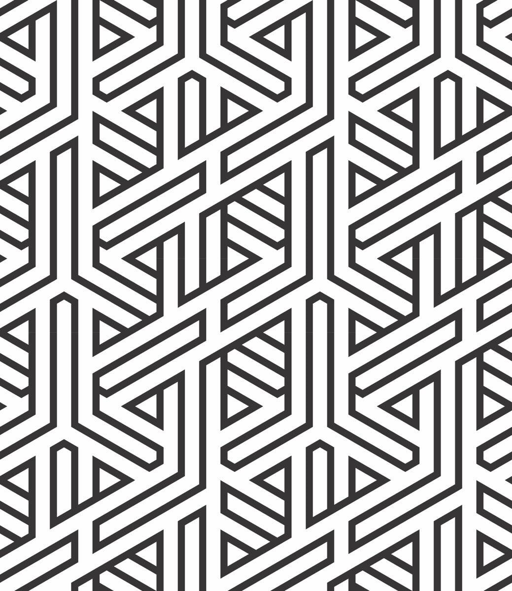 Modern Black & White Geometric Wall Pattern