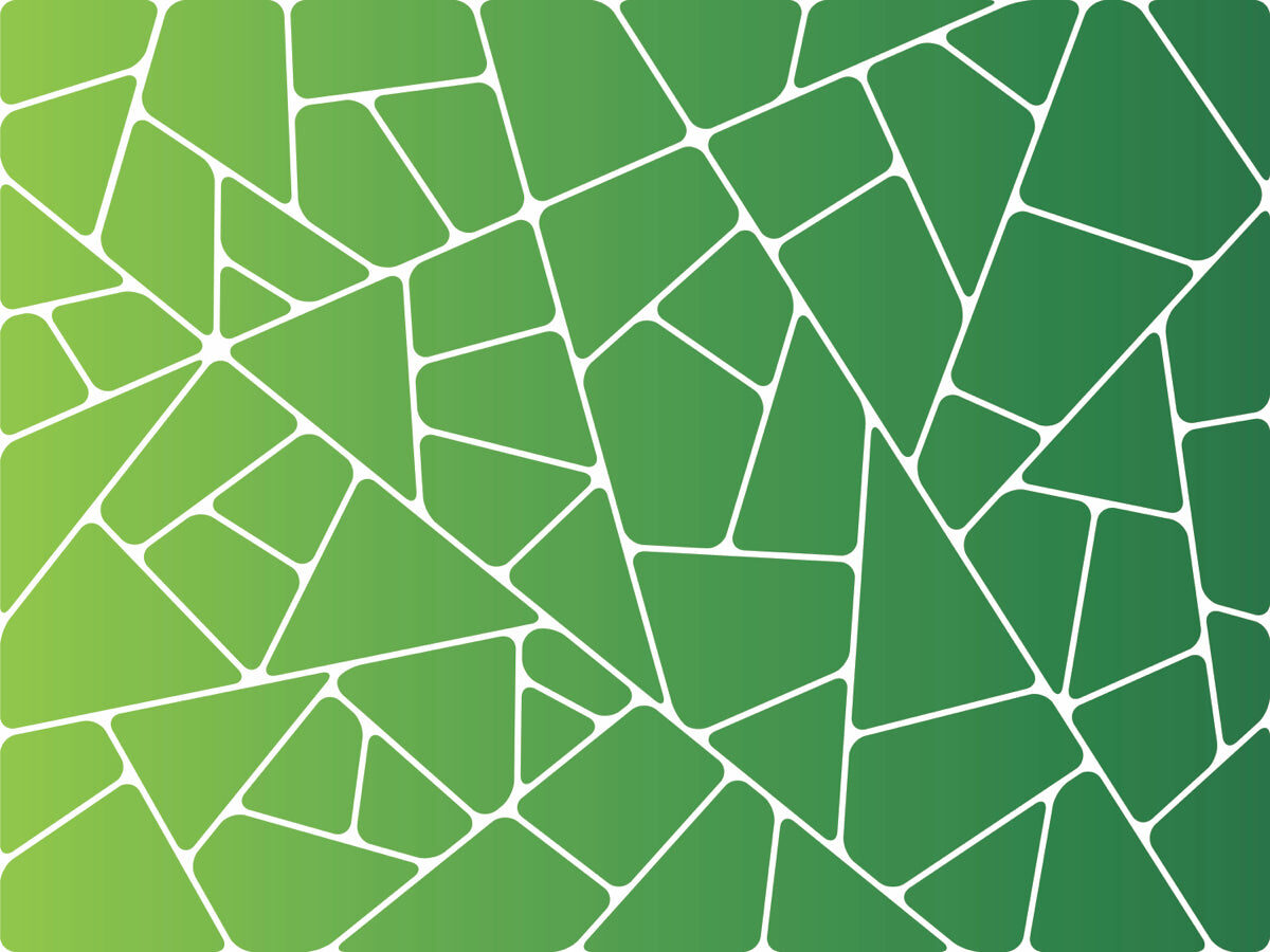 Modern Green Geometric Stretch Ceiling – Abstract Mosaic Design