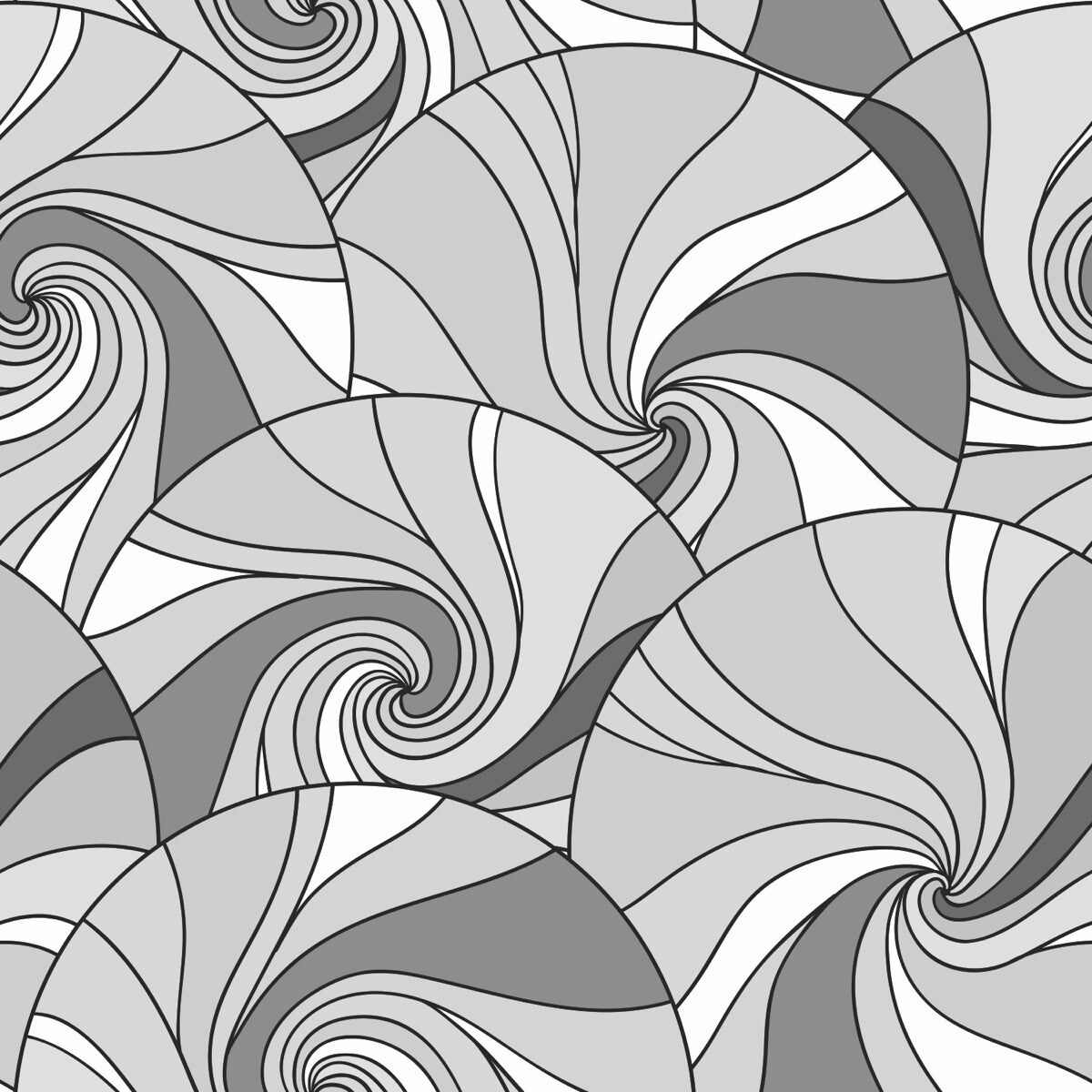 Modern Grey Swirl Pattern for Artistic Interiors