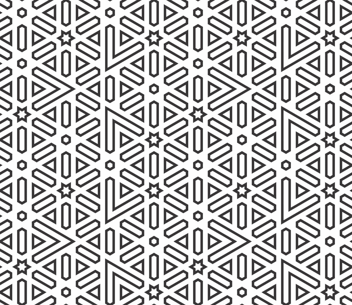 Modern Monochrome Geometric Pattern Stretch Ceiling