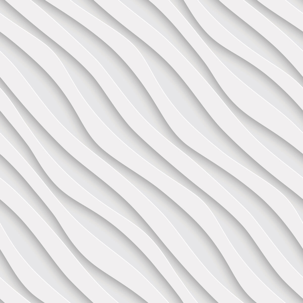 Modern White Wave Texture Stretch Ceiling Design