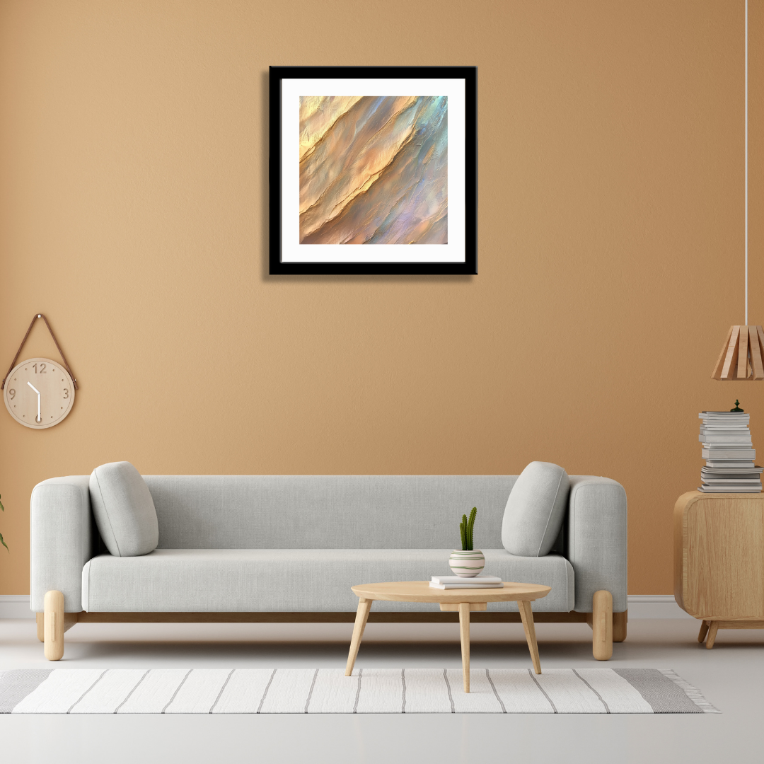 Molten Dunes Abstract Canvas with Shimmering Gold