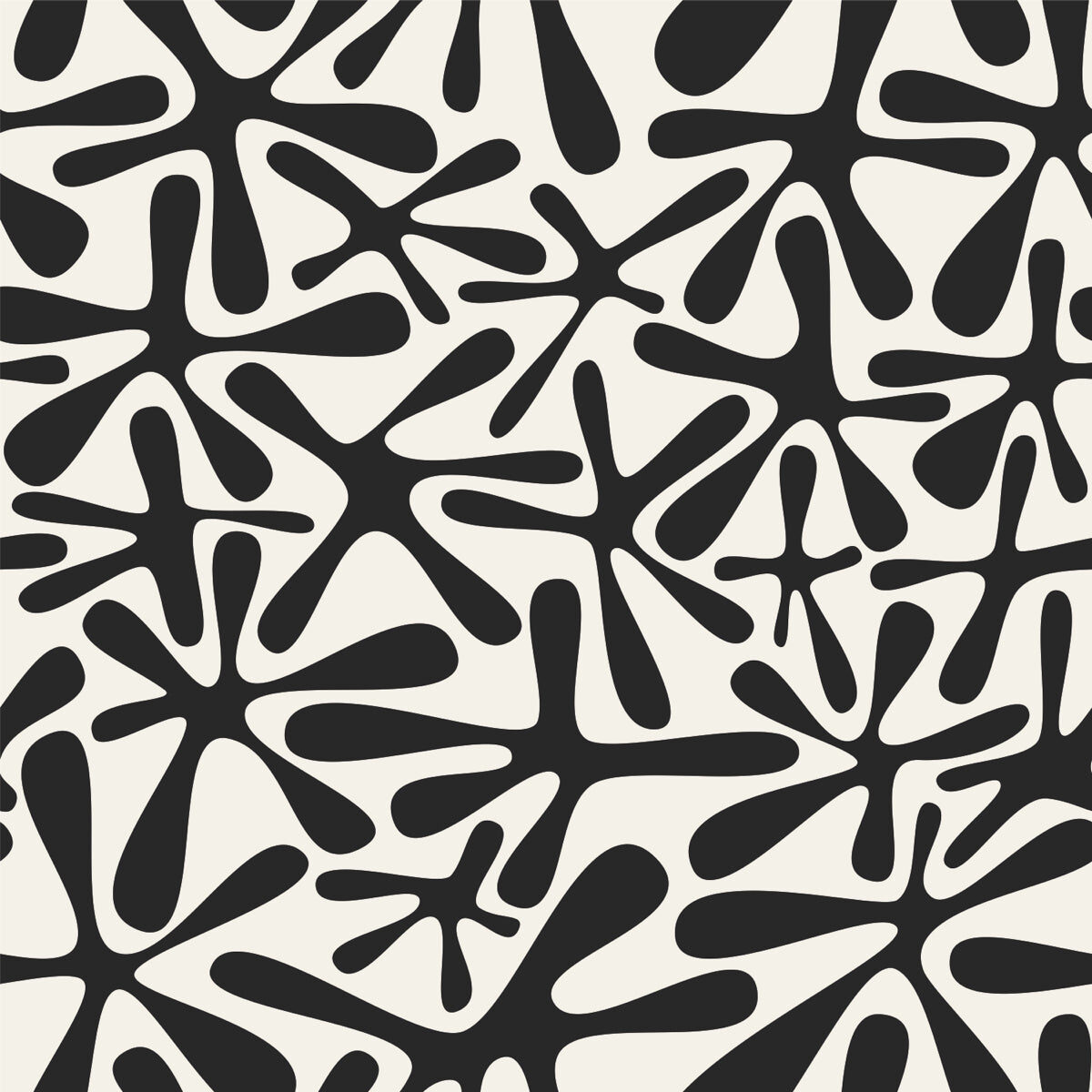 Monochrome Abstract Organic Pattern Stretch Ceiling