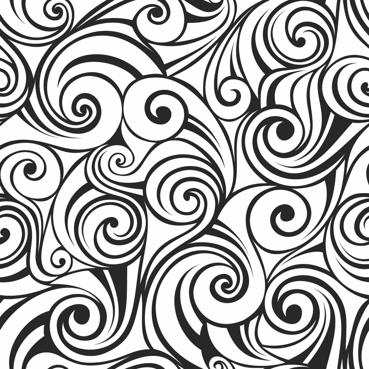 Monochrome Swirl Pattern – Elegant Contemporary Design