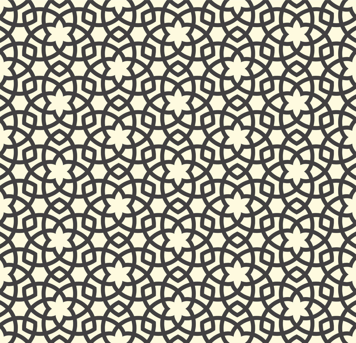 Moroccan Geometric Floral Tile Pattern Print