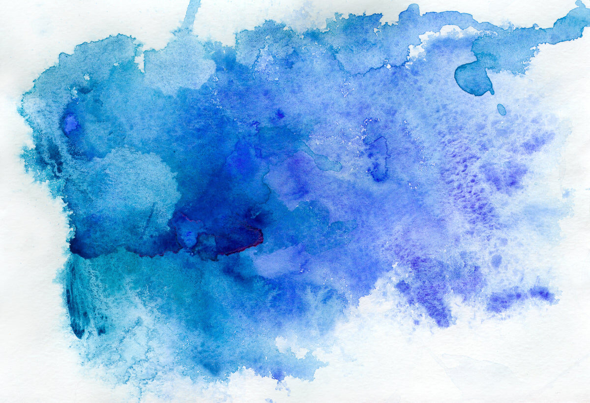 Ocean Mist Abstract Stretch Ceiling – Blue Watercolor Design