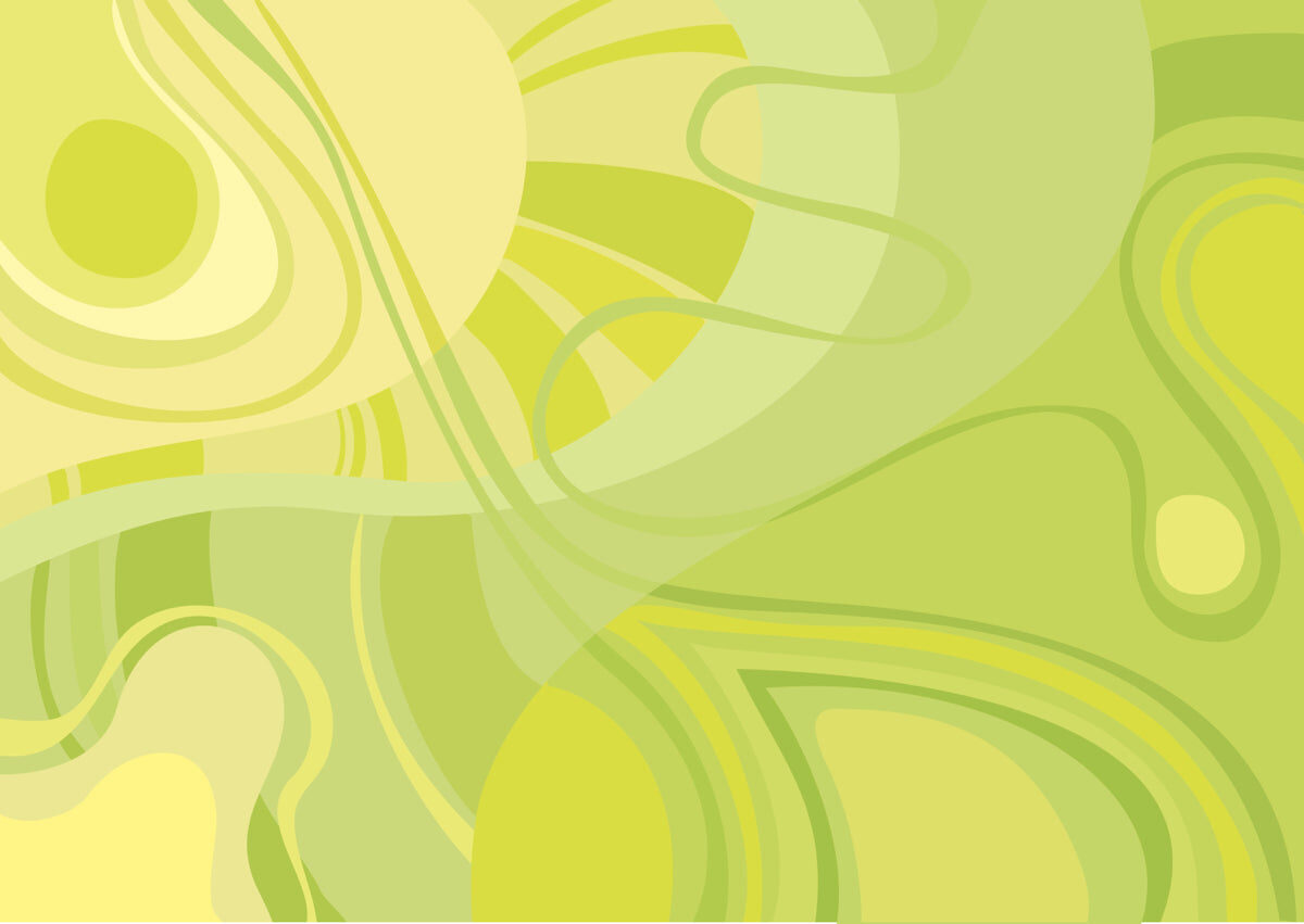 Organic Green Wave Abstract Art Background