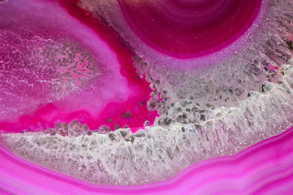 Pink Crystal Agate Stretch Ceiling – Luxury Gemstone Inspired Design