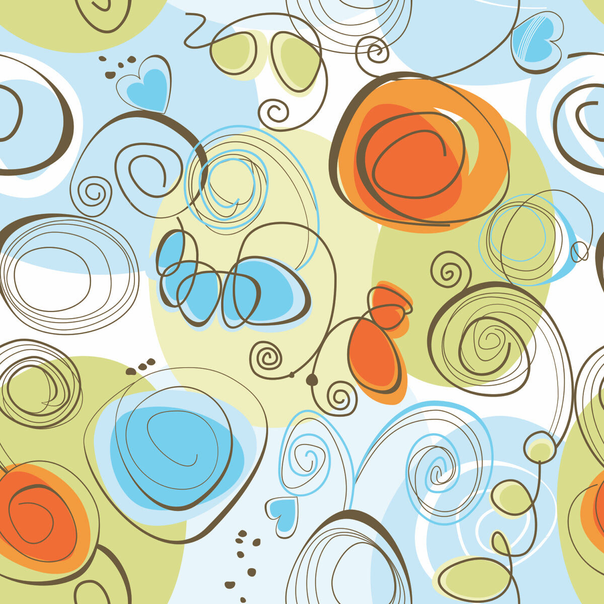 Playful Retro Swirl Stretch Ceiling Design