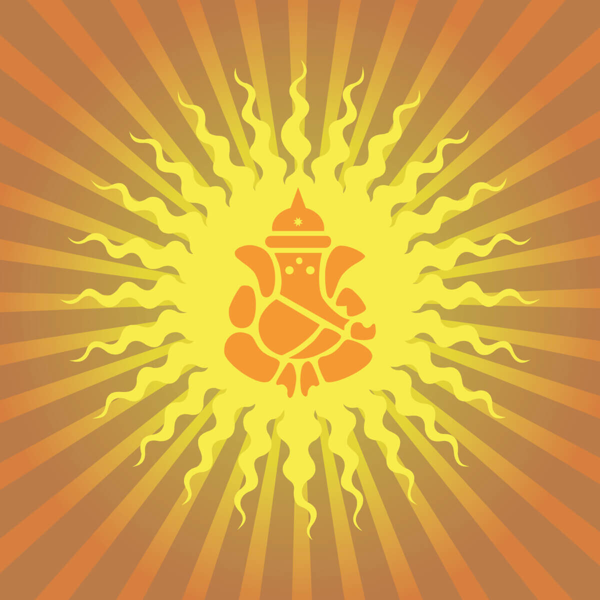 Radiant Divine Ganesha Illustration