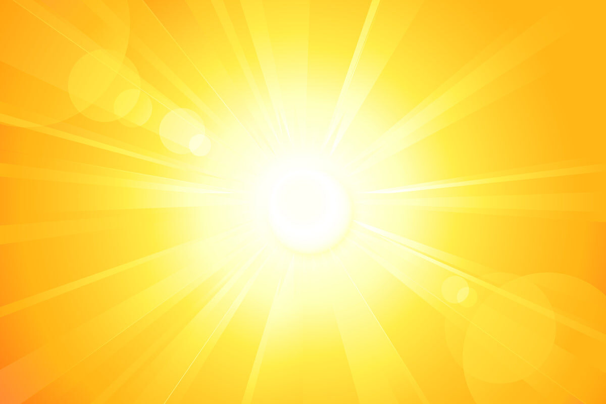 Radiant Yellow Sunburst Glow Ceiling Print