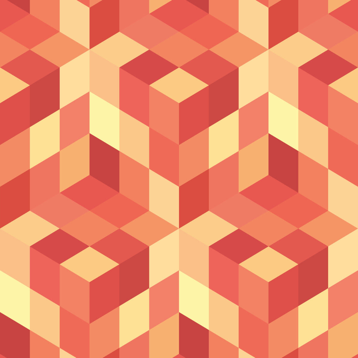 Retro 3D Cube Illusion in Warm Tones Design